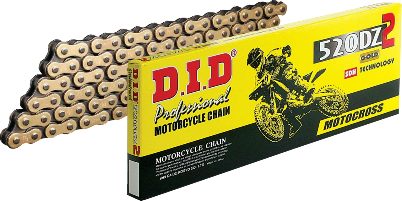 D.I.D. DZ2 Series Racing Drive Chain - Gold/Black