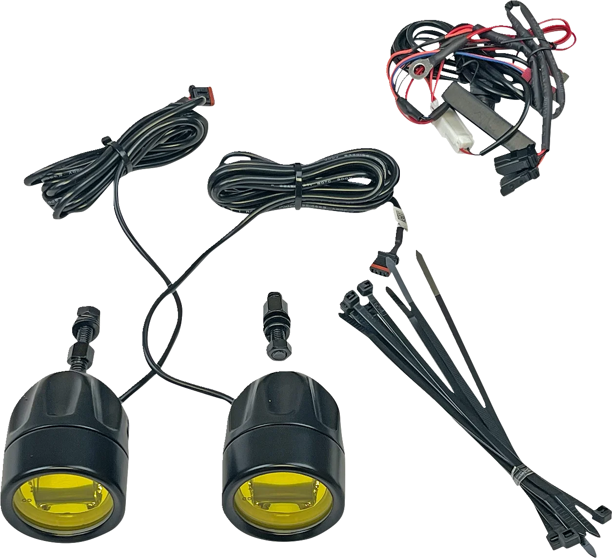 Custom Dynamics ProBEAM LED Halo Fog Light - Black - Yellow Lens - Universal