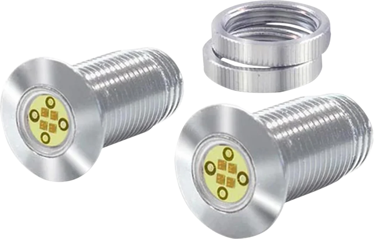 Paul Yaffe Bagger Nation Lightning Bolts Leds - Chrome
