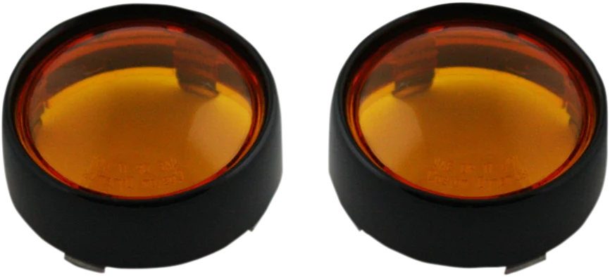 Custom Dynamics Bullet Signal Lenses - Black / Amber