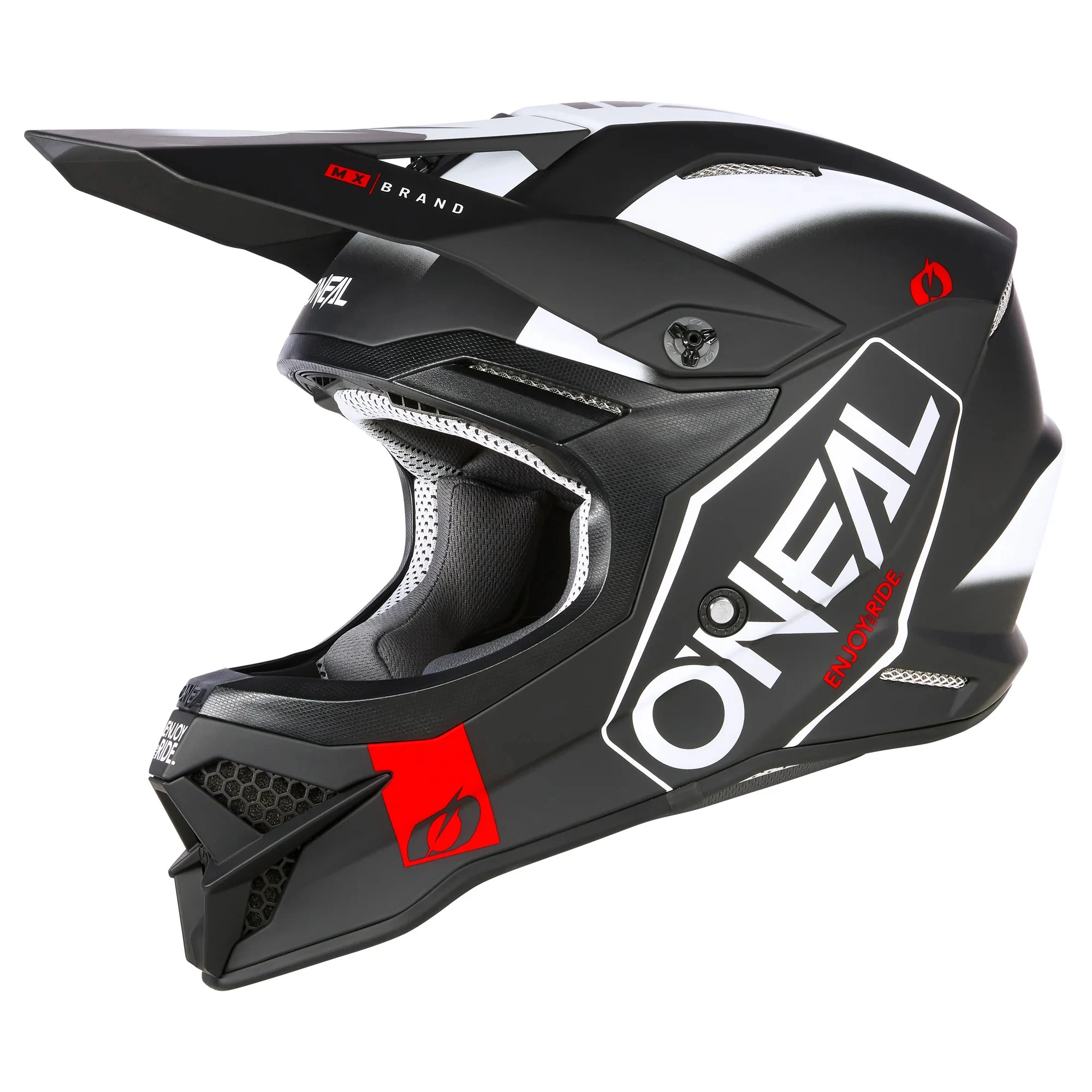 O'NEAL 3 SRS Hexx Helmet - Black/White