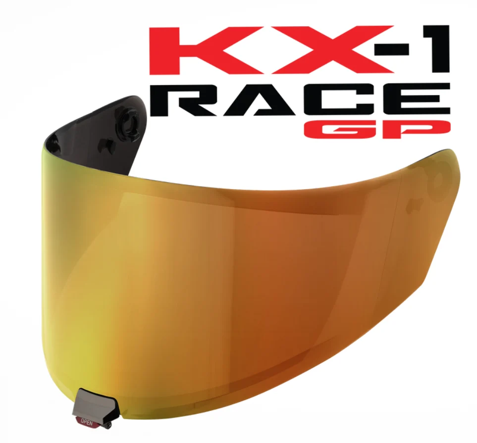 KYT KX-1 Race GP Visor - Gold Iridium