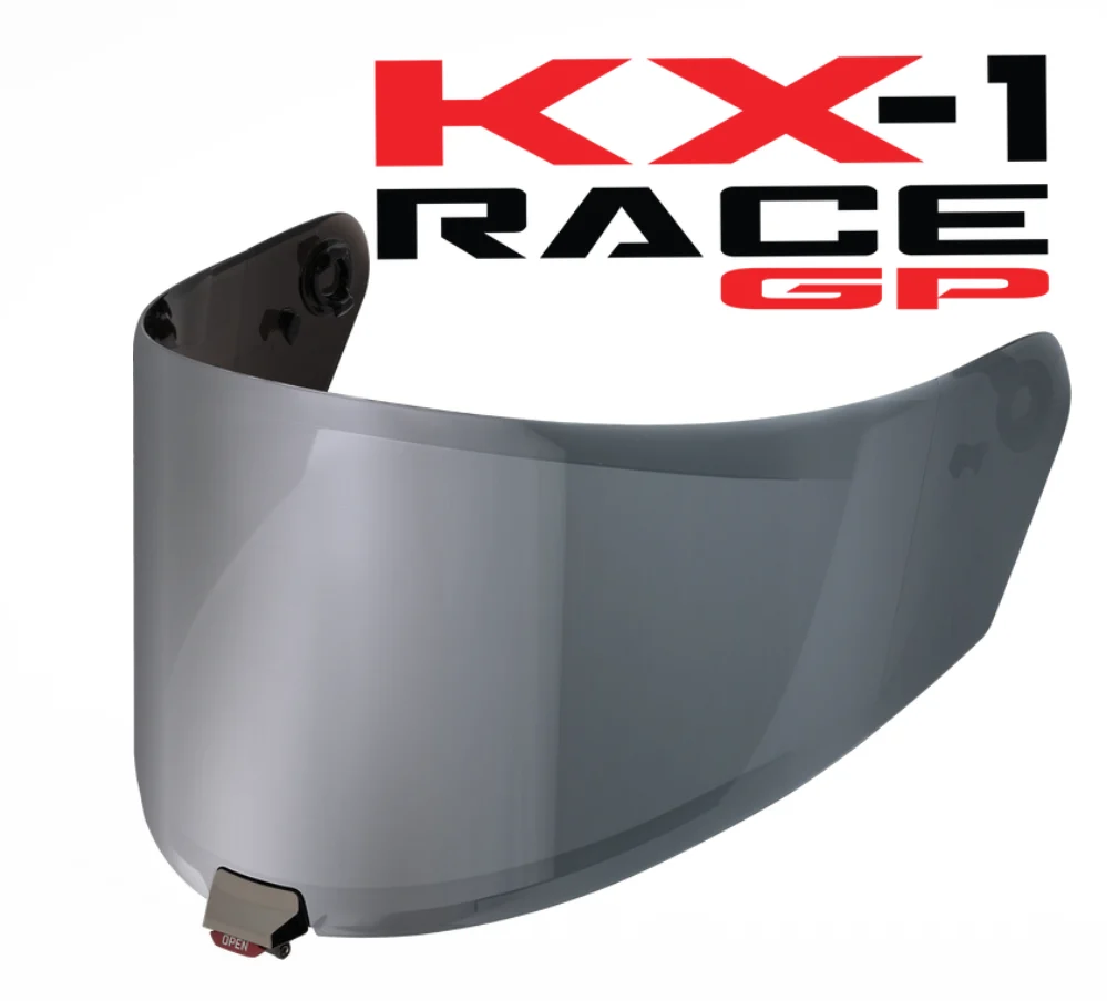 KYT KX-1 Race GP Visor - Mirror Chrome
