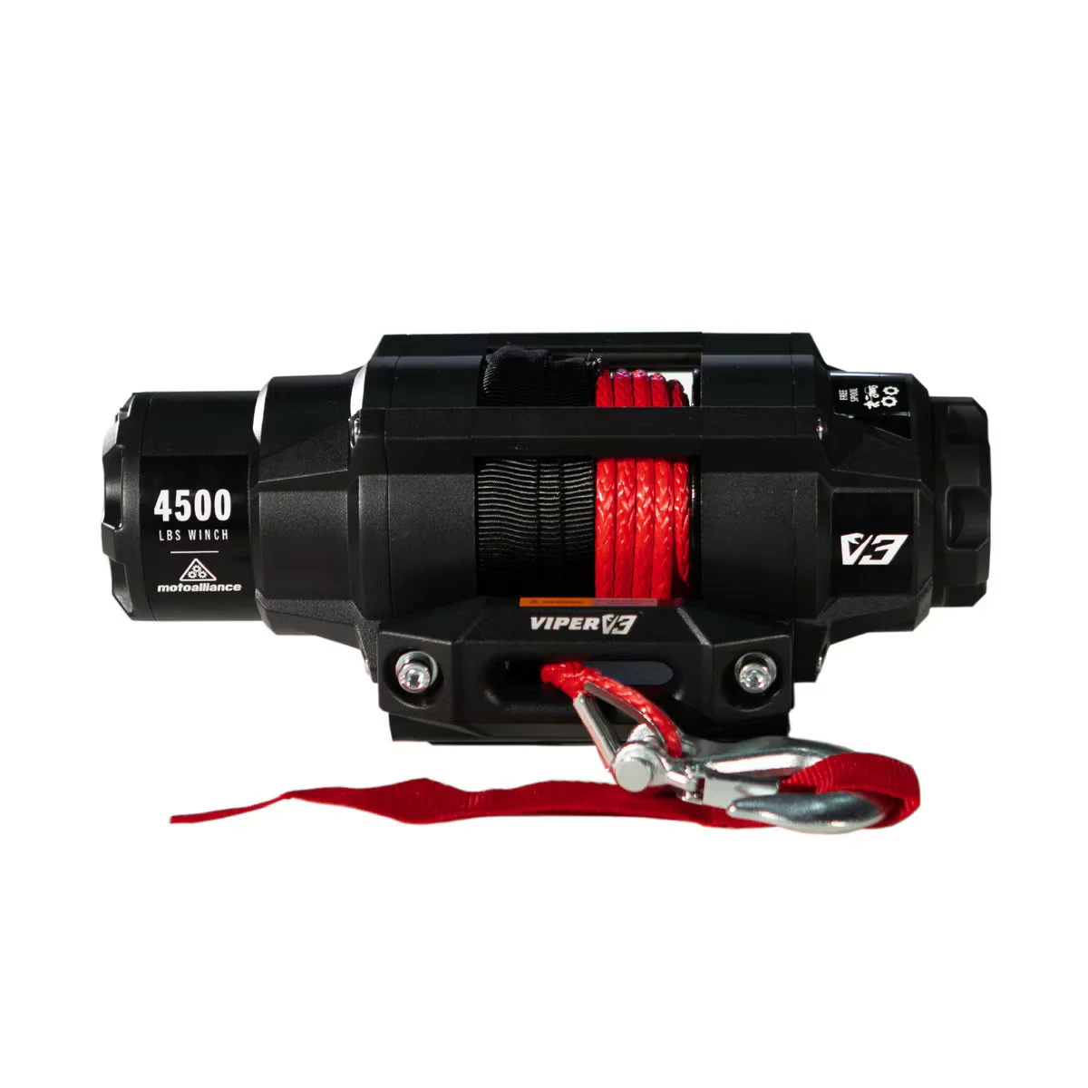 MOTOALLIANCE® Viper V3 4500lb UTV/ATV Military Grade Winch with 40 feet Red - V34500 RE