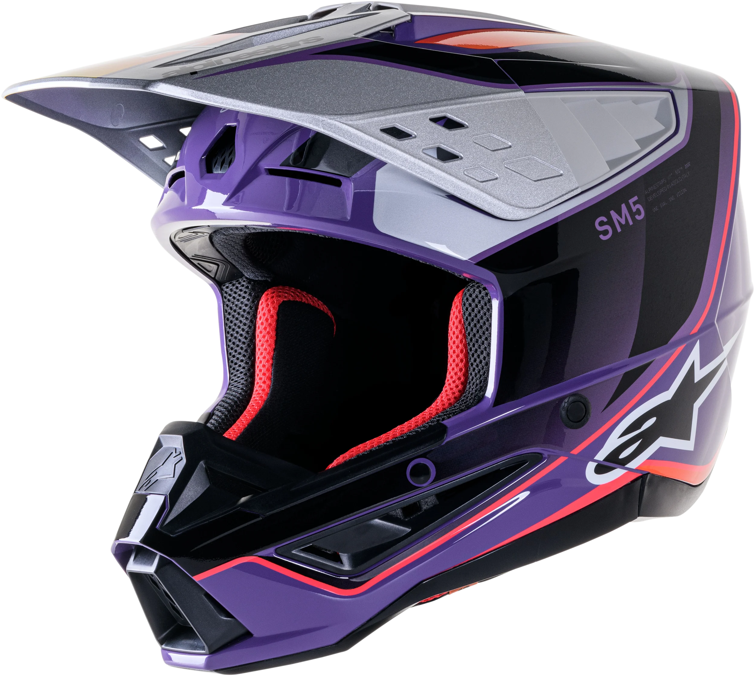 ALPINESTARS S-M5 Sail Helmet - Violet/Blk/Slvr