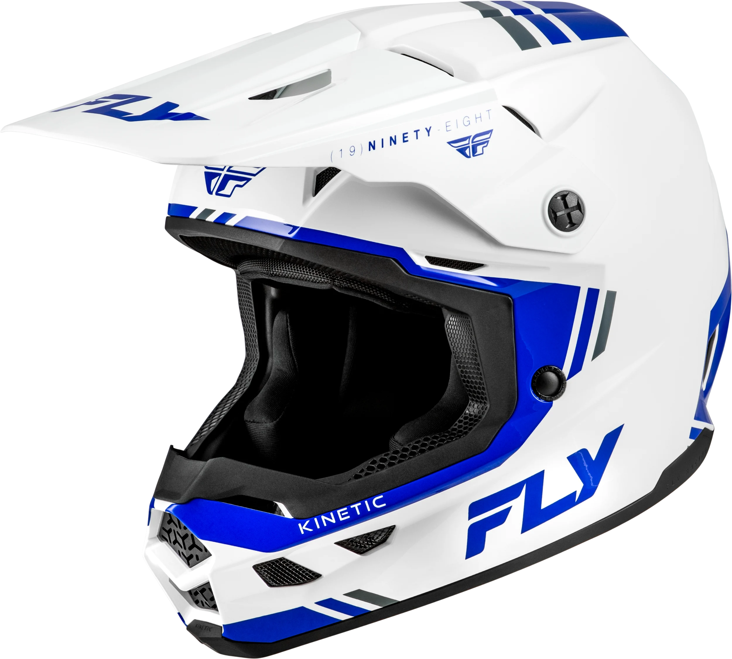 FLY RACING Kinetic Verdict Helmet - white/blue/grey