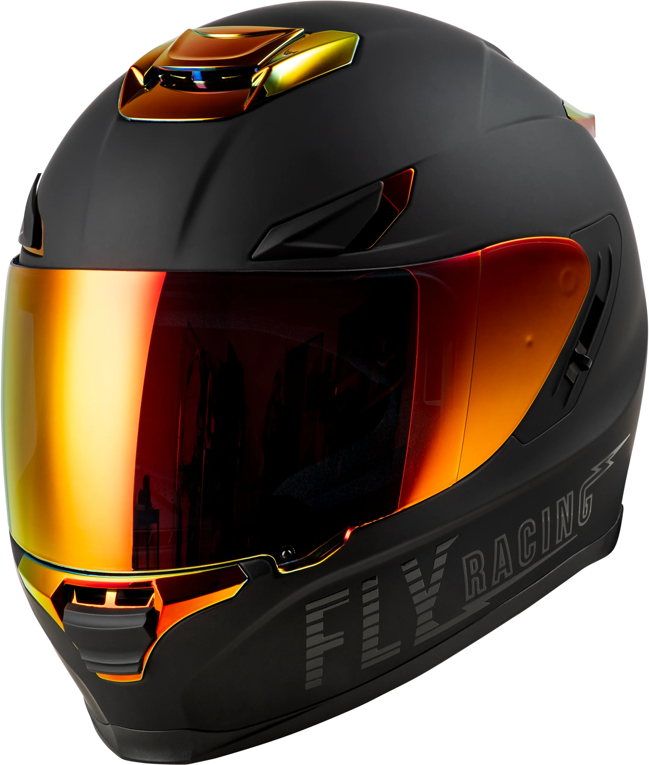 FLY RACING Sentinel Recon Helmet - matte black/fire chrome