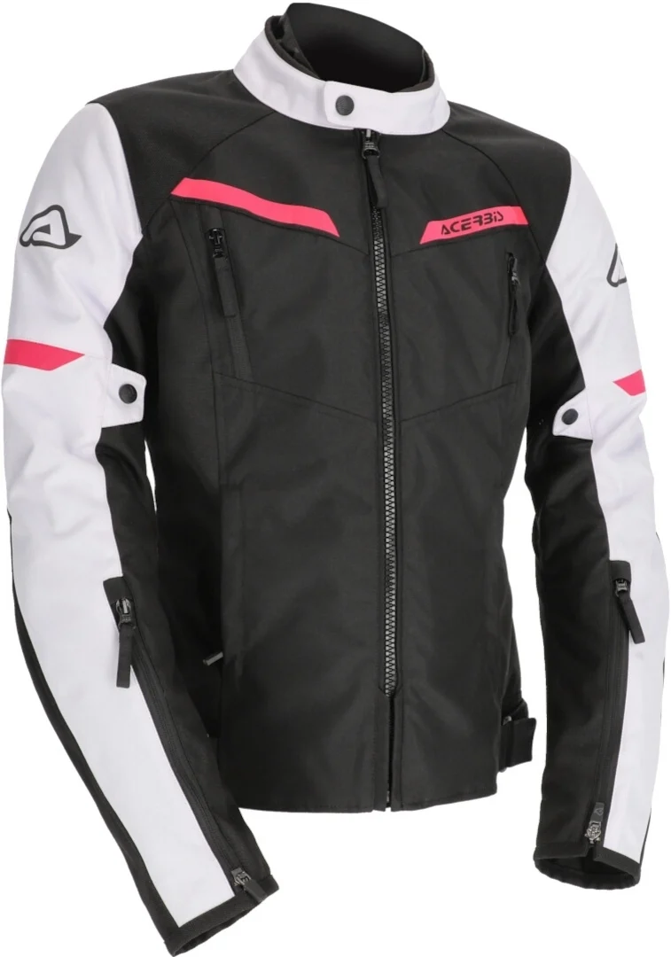 Acerbis X-Street Ladies Motorcycle Textile Jacket  black/white/pink