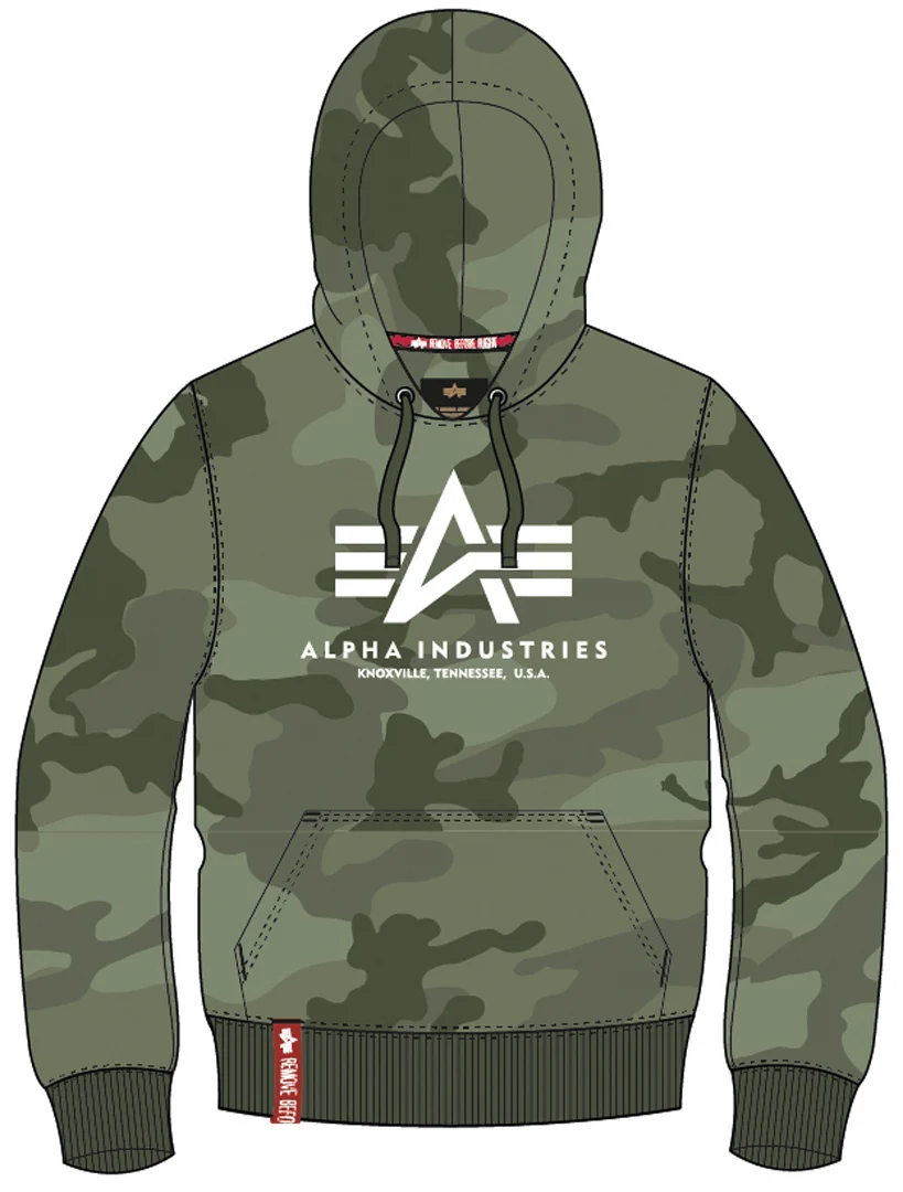 Alpha Industries Basic Camo Hoodie  olive