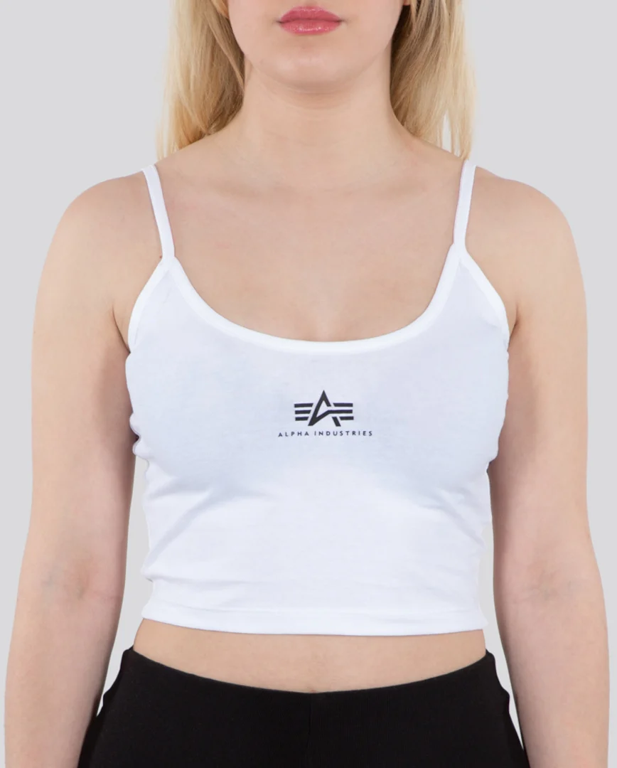 Alpha Industries Basic Crop SL Ladies Top  white