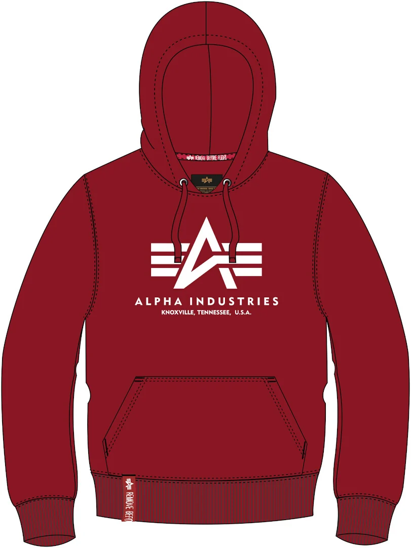 Alpha Industries Basic Hoodie  red