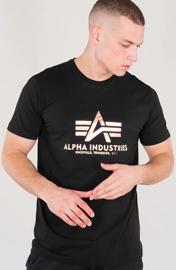Alpha Industries Basic T-Shirt  black/gold