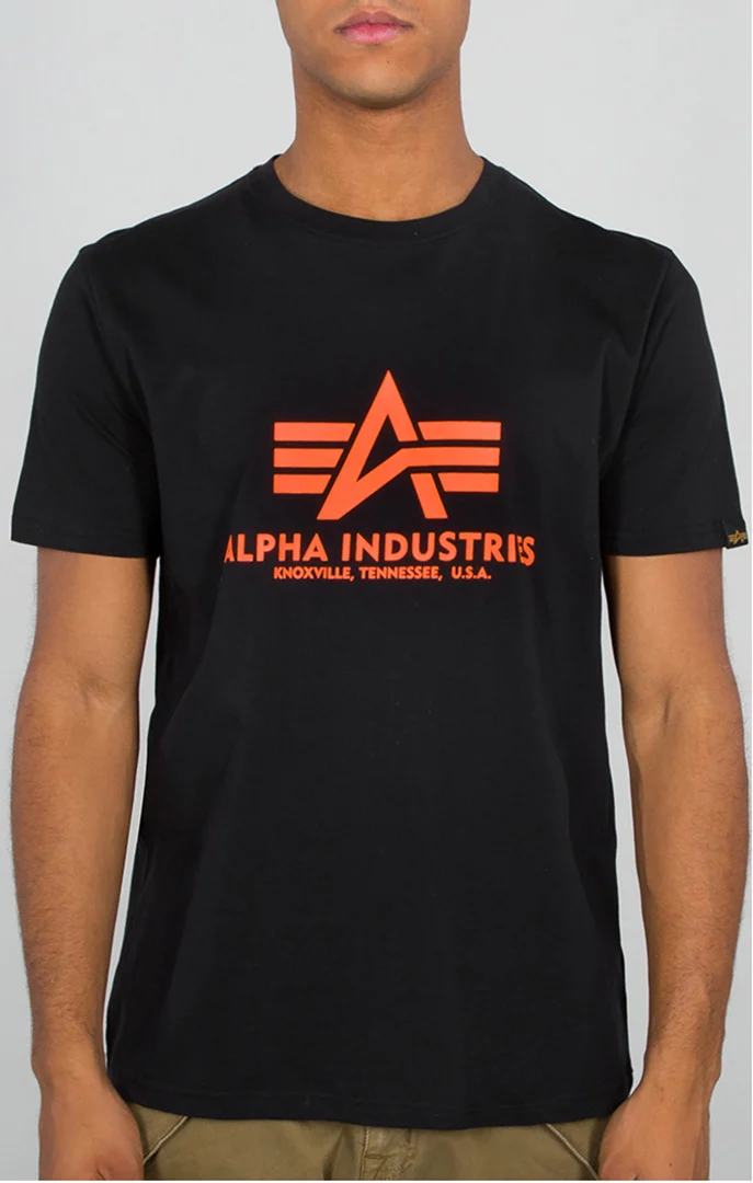 Alpha Industries Basic T-Shirt  black/orange