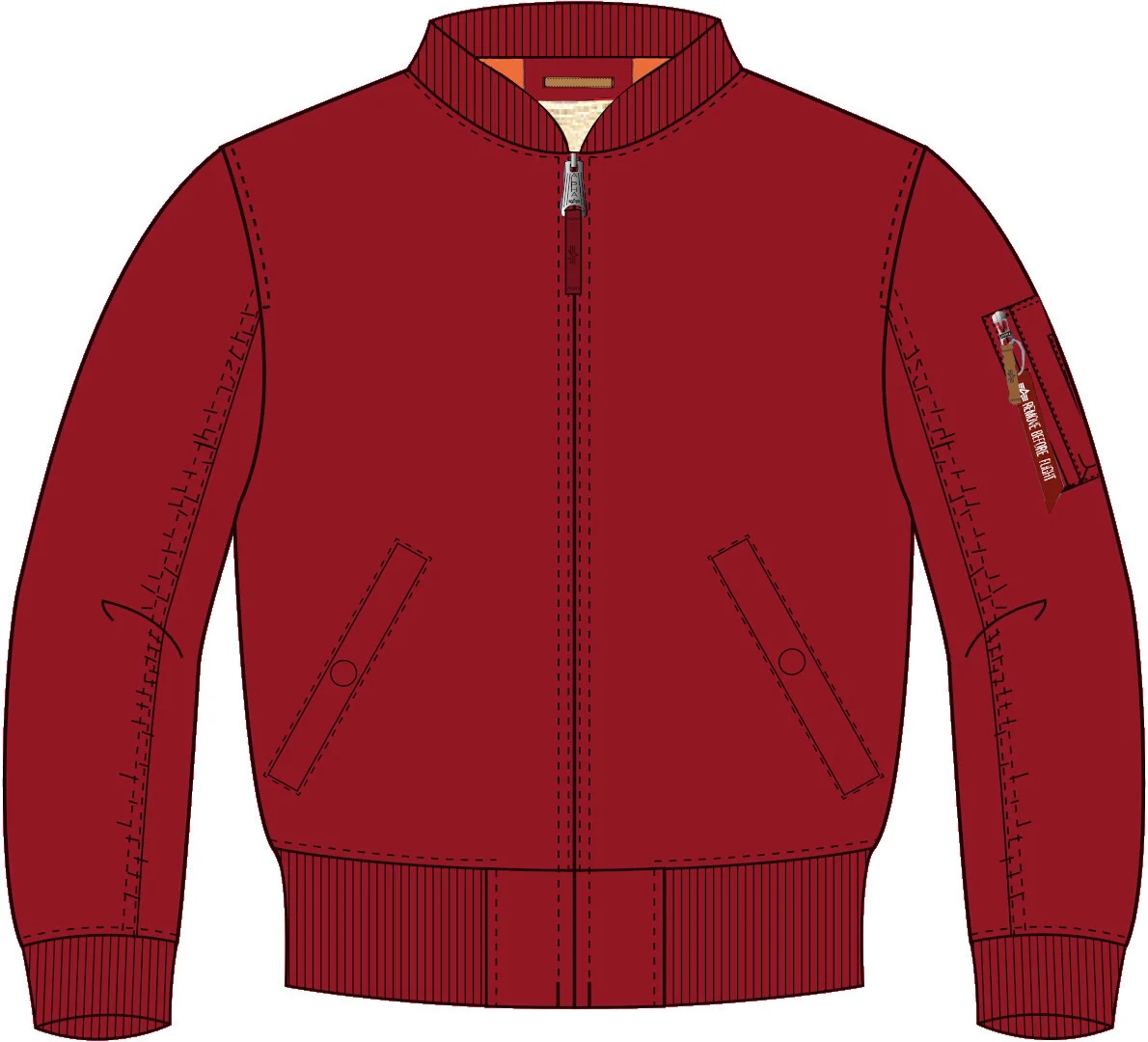Alpha Industries MA-1 VF 59 Jacket  red/red
