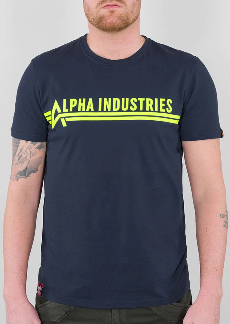 Alpha Industries T-Shirt  blue/yellow