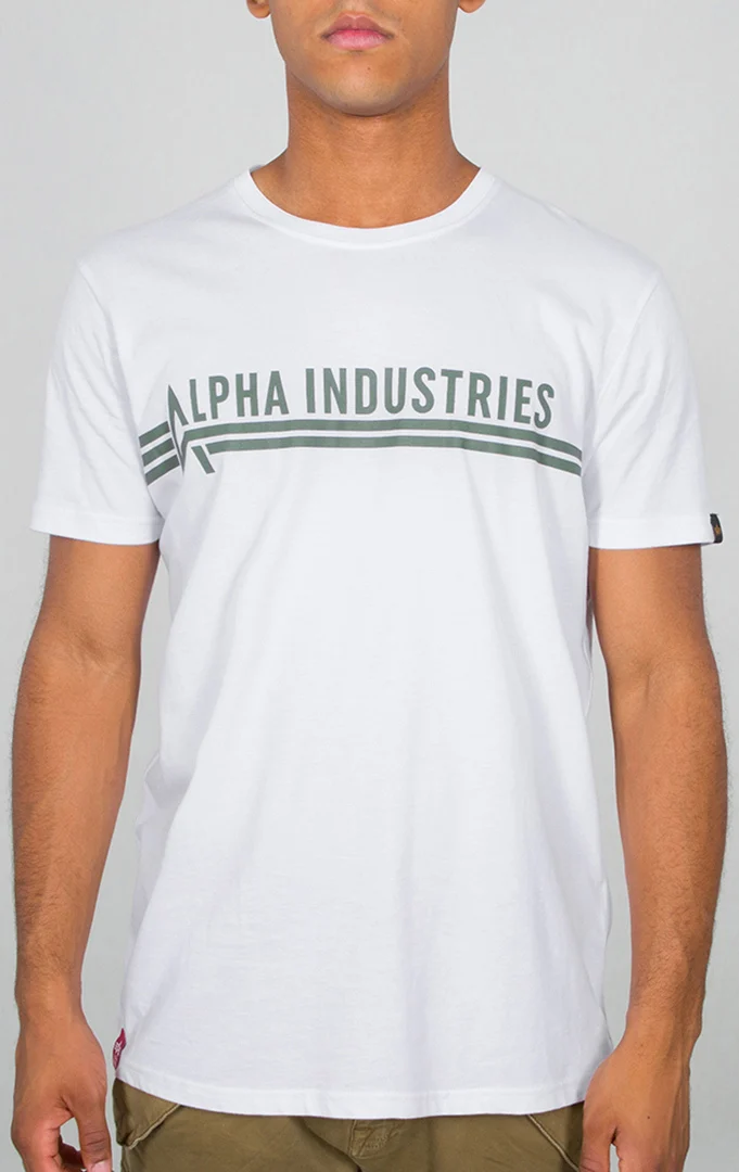 Alpha Industries T-Shirt  white/green
