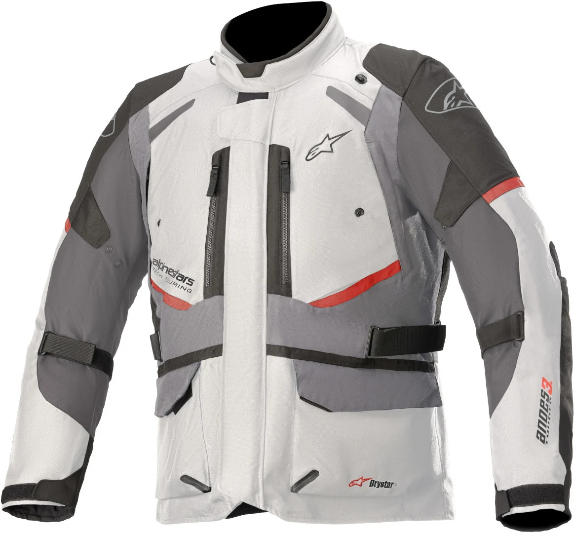 Alpinestars Andes V3 Drystar Motorcycle Textile Jacket  white/black/grey