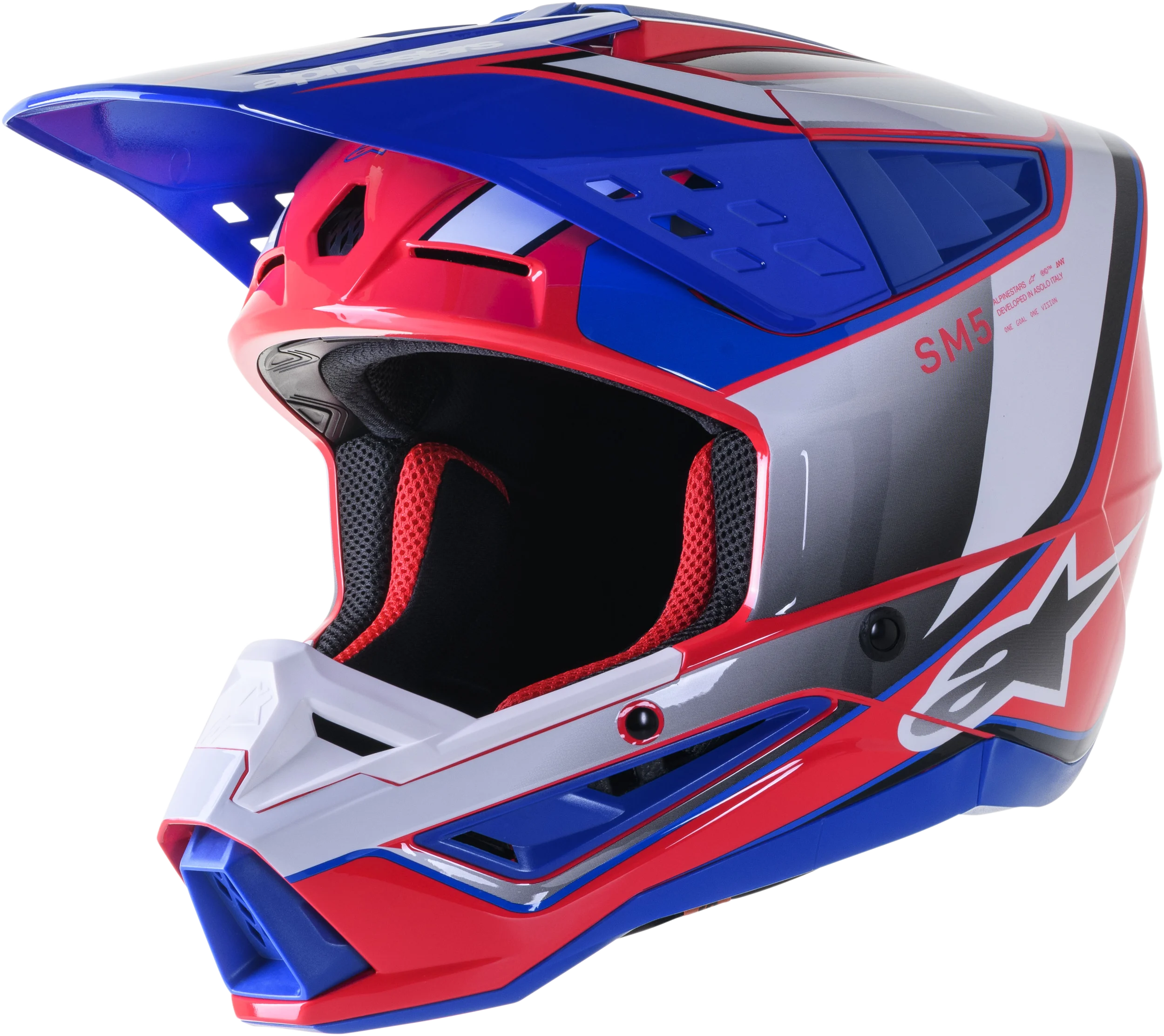 ALPINESTARS S-M5 Sail Helmet - Wht/Diva Pnk/Enamel Blu