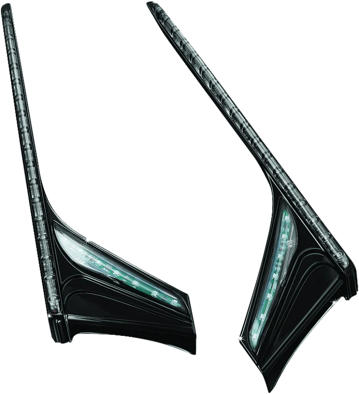 Kuryakyn L.E.D. Vertical Rear Light Strips 12-17 GL1800 Gloss Black Smoke Lens - 3247