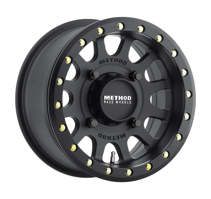 Method MR401 UTV Beadlock 14x7 / 5+2/38mm Offset / 4x156 / 132mm CB Matte Black Wheel - MR40147046552B