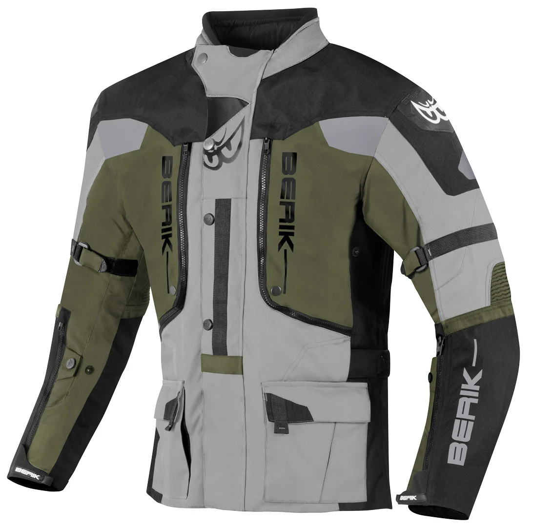 Berik Dakota waterproof 3in1 Motorcycle Textile Jacket  black/grey/green