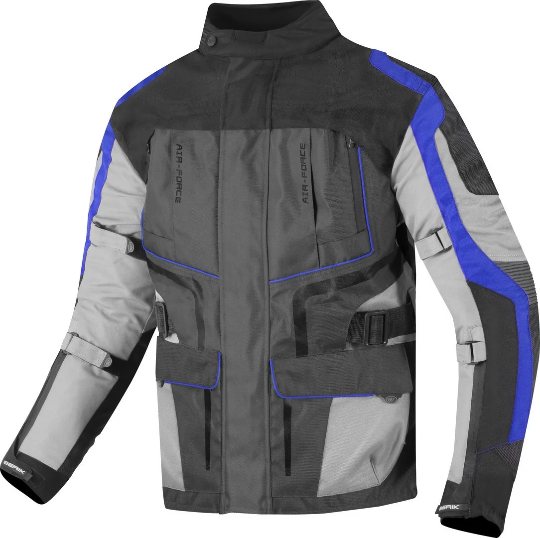 Berik Safari Waterproof 3in1 Motorcycle Textile Jacket  black/blue
