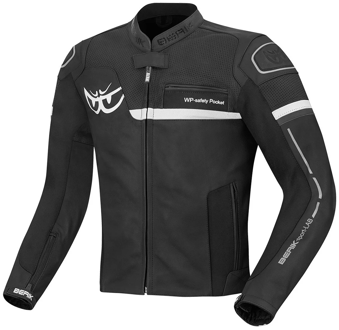 Berik Sportivo Motorcycle Leather Jacket  black/white