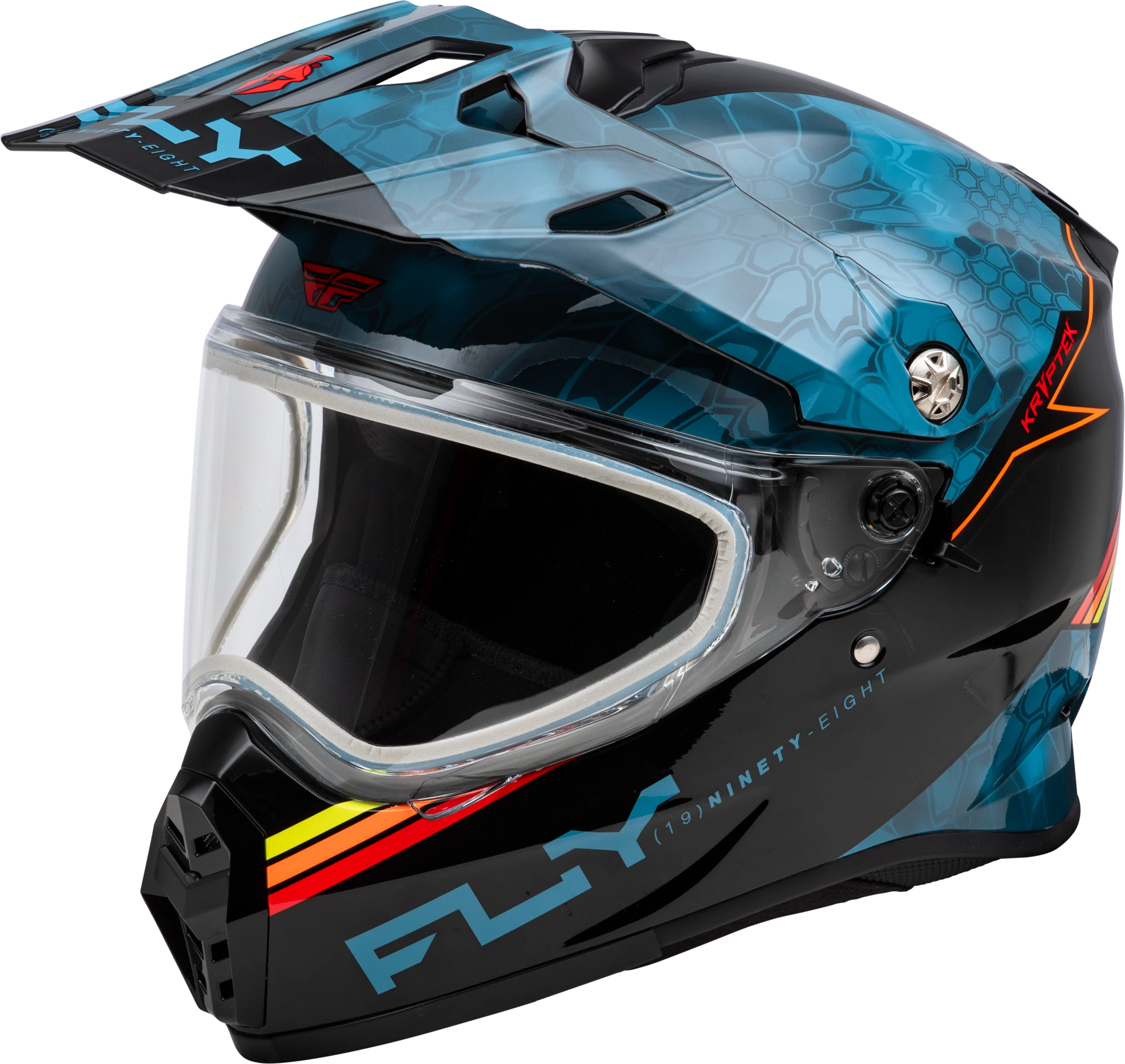 FLY RACING Trekker Cold Weather Conceal Helmet Dual Shield - slate/black/red