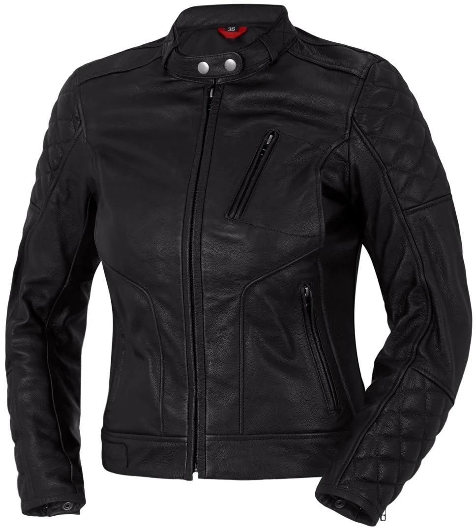 Bogotto Chicago Retro Ladies Motorcycle Leather Jacket  black