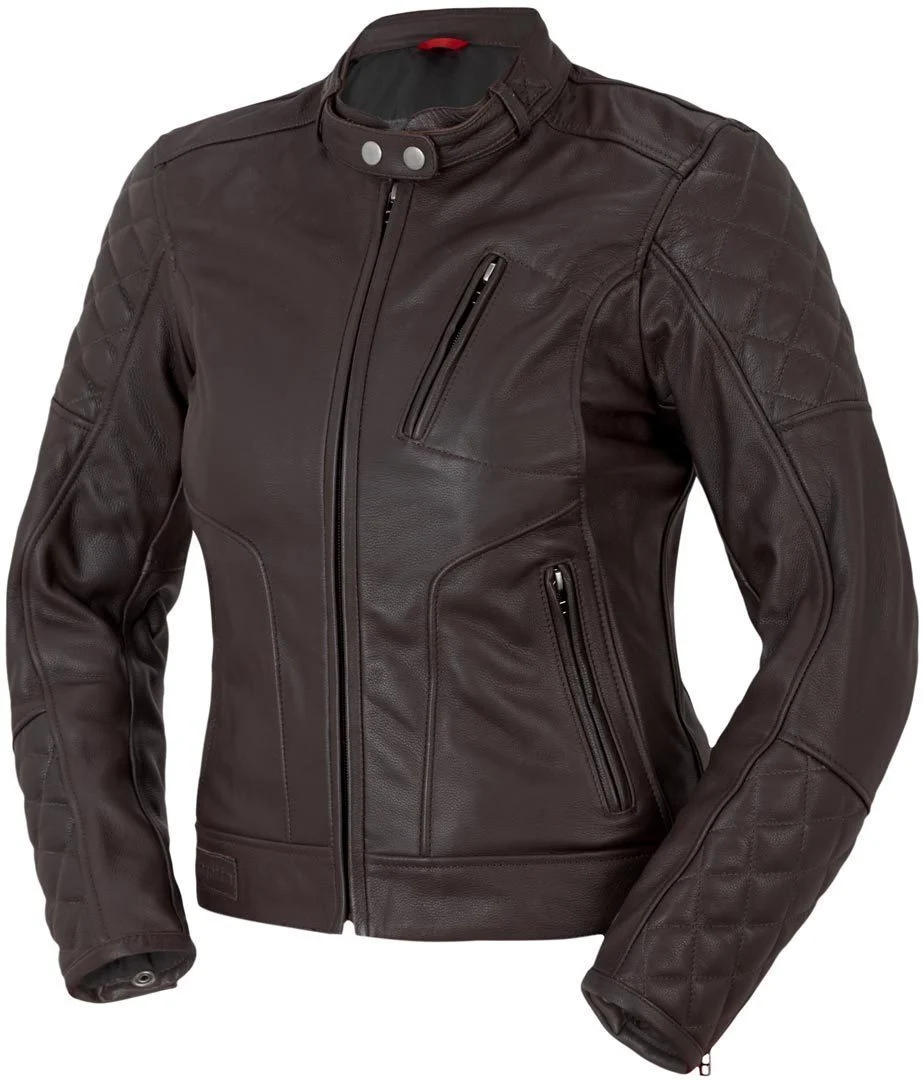 Bogotto Chicago Retro Ladies Motorcycle Leather Jacket  brown