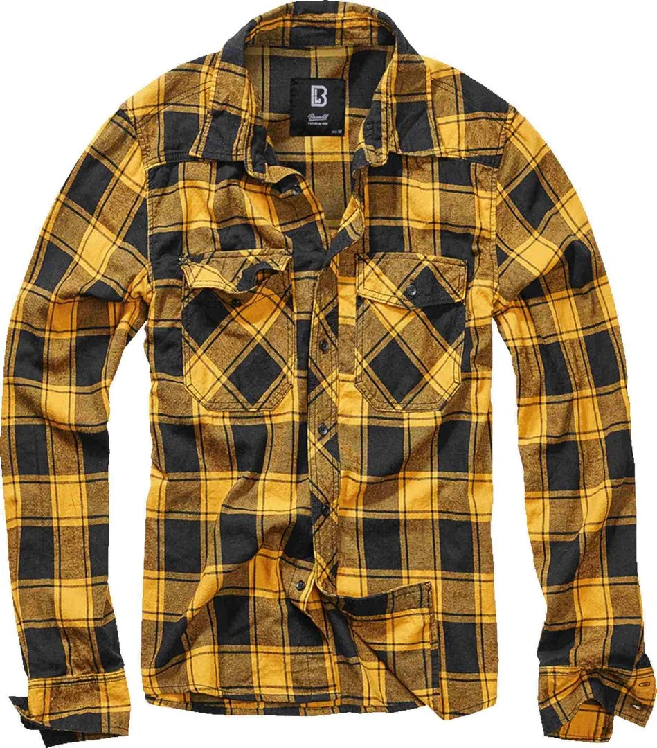 Brandit Check Shirt  black/yellow