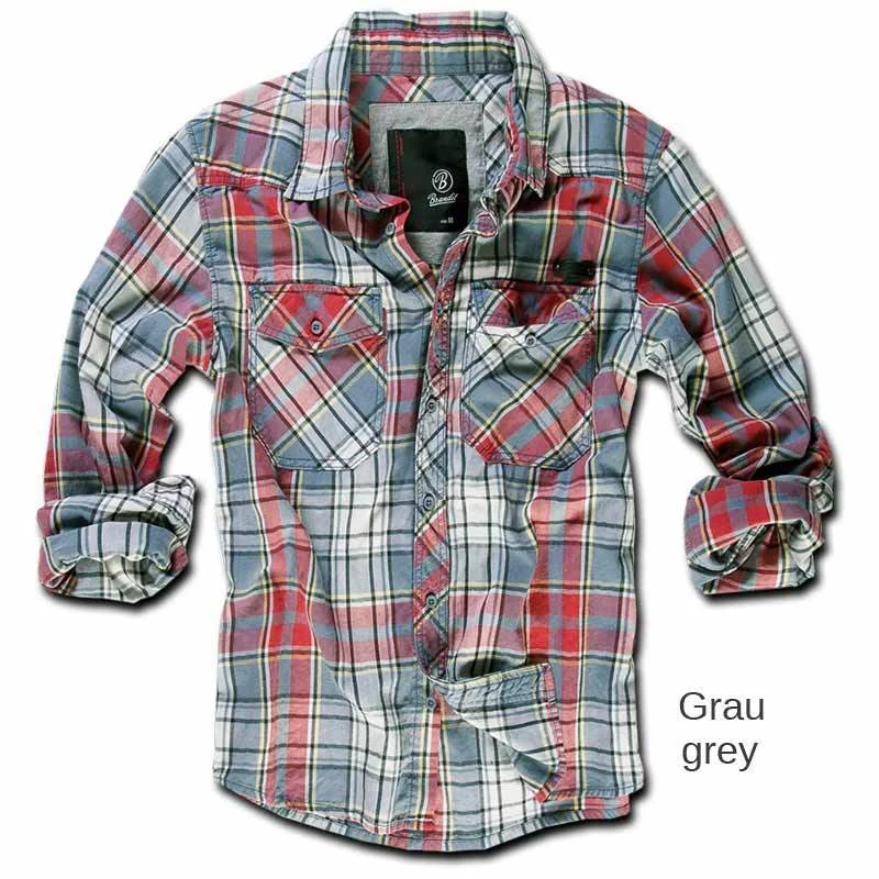 Brandit Check Shirt  grey