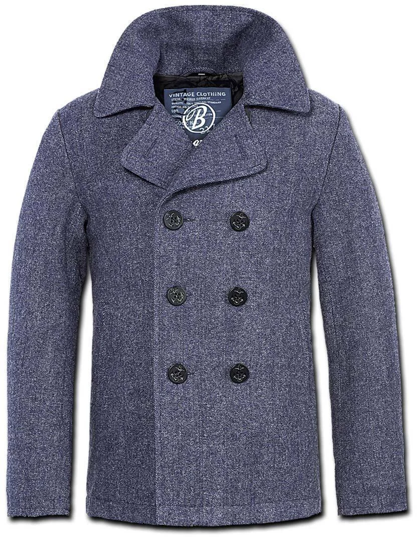 Brandit Pea Coat Jacket  blue