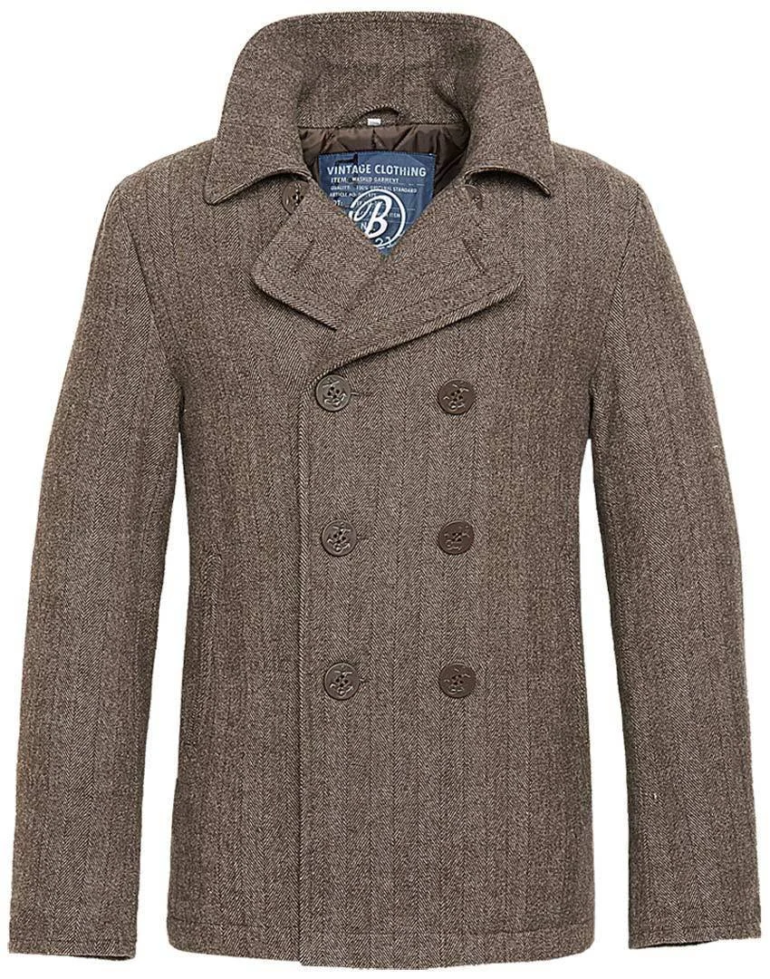 Brandit Pea Coat Jacket  brown