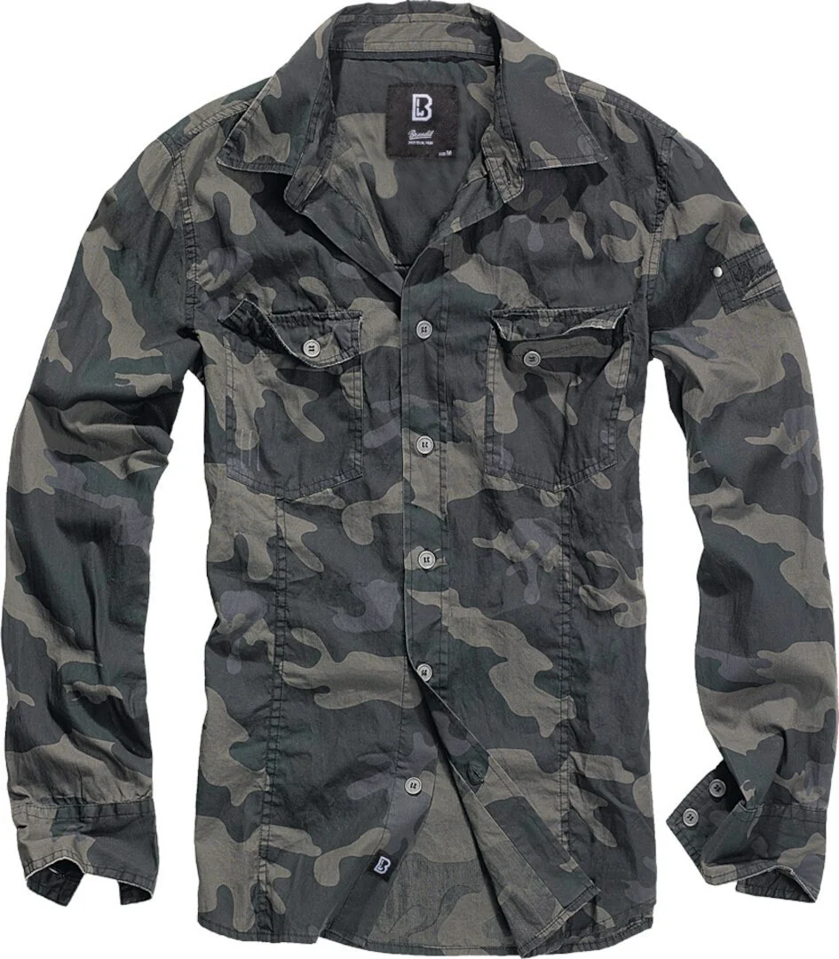 Brandit SlimFit Shirt  Dark Camouflage