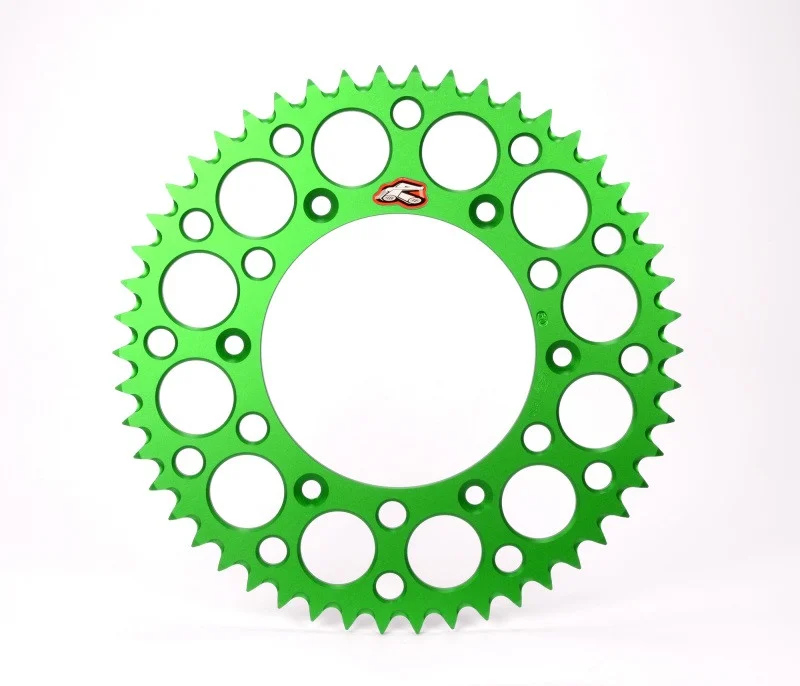 Renthal 2018/ 21-22 Kawasaki KLX450R Rear Grooved Sprocket - Green 520-53P Teeth - 112U-520-53GEGN