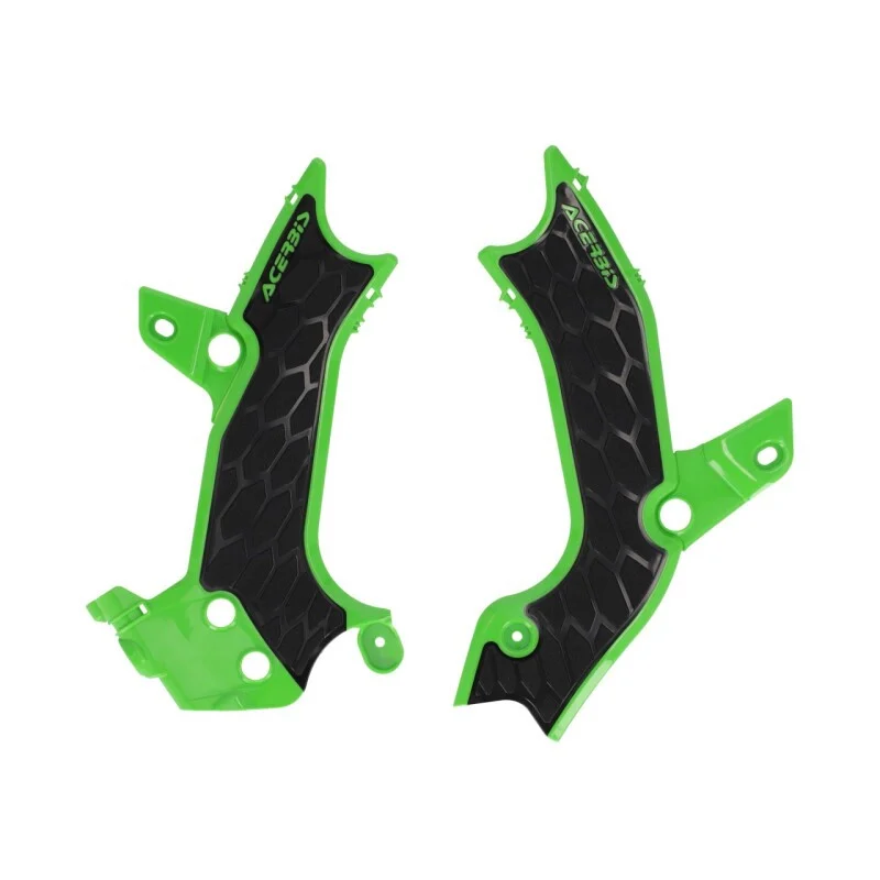 Acerbis 2024 Kawasaki KX450 Frame Guards- X-Grip - Green/Black - 2983671089