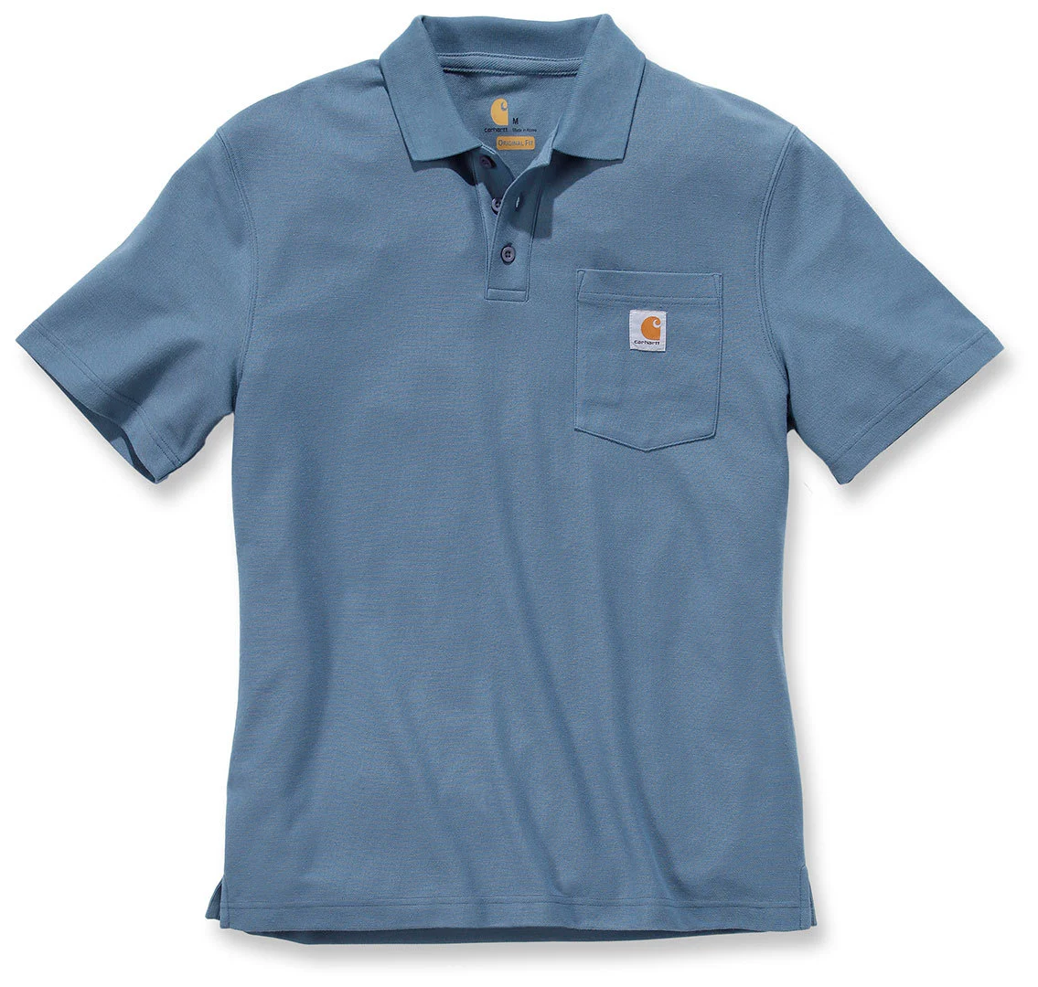 Carhartt Contractors Work Pocket Polo Shirt  light blue