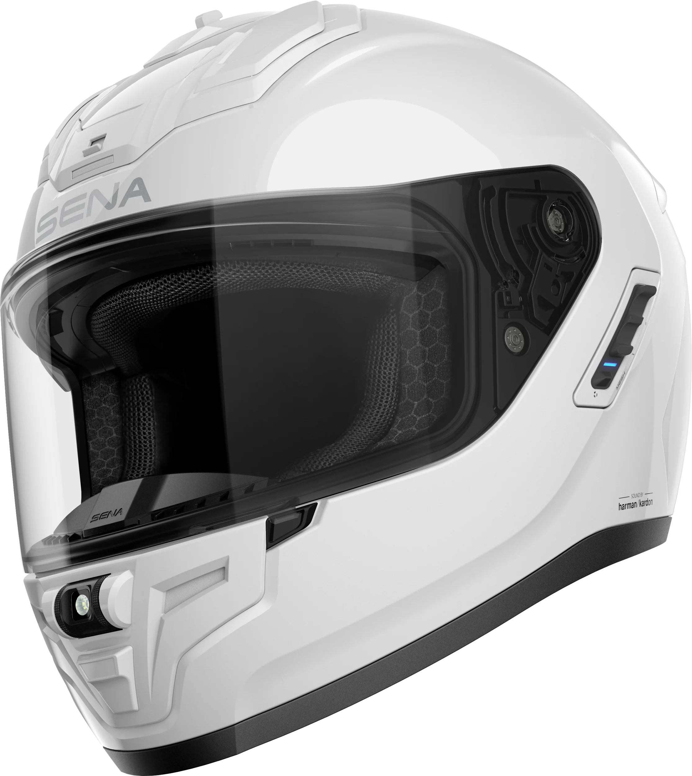 SENA Phantom Full Face Helmet - Glossy White