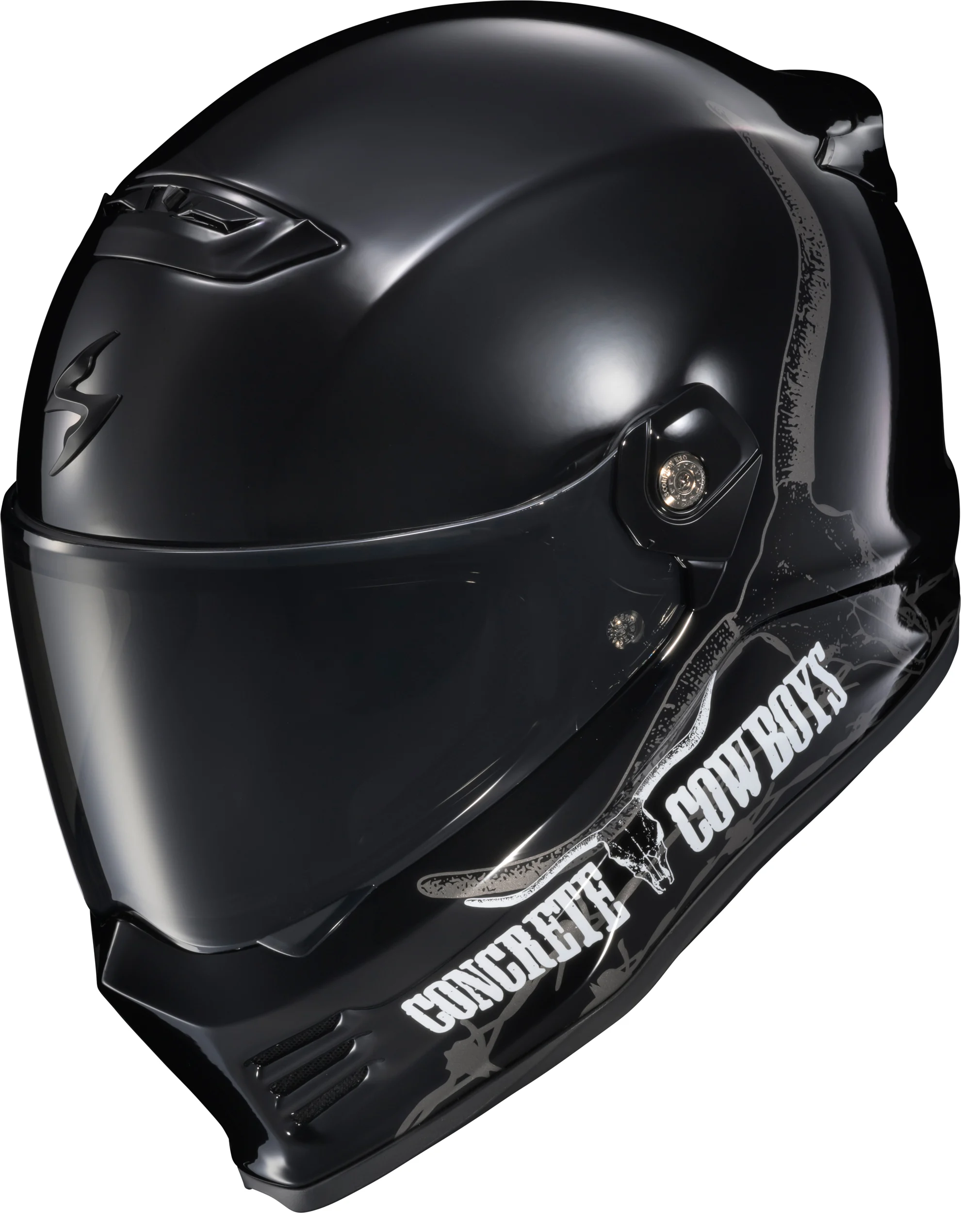 SCORPION EXO Covert FX Concrete Cowboys Full Face Helmet - Gloss Black