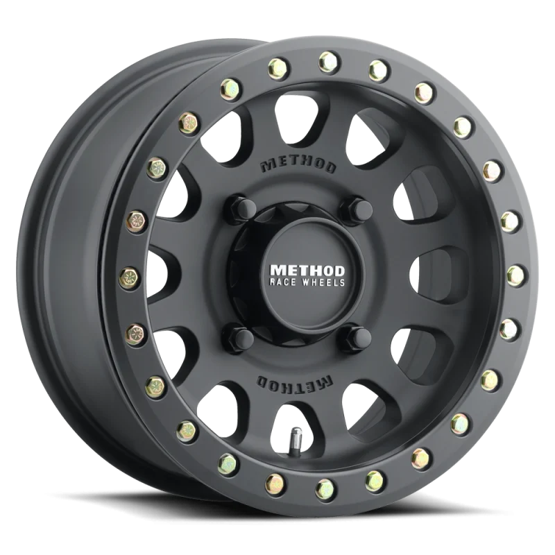 Method MR401 UTV Beadlock 15x6 / 5+1/49mm Offset / 5x4.5 / 72mm CB Matte Black Wheel - MR40156012551B