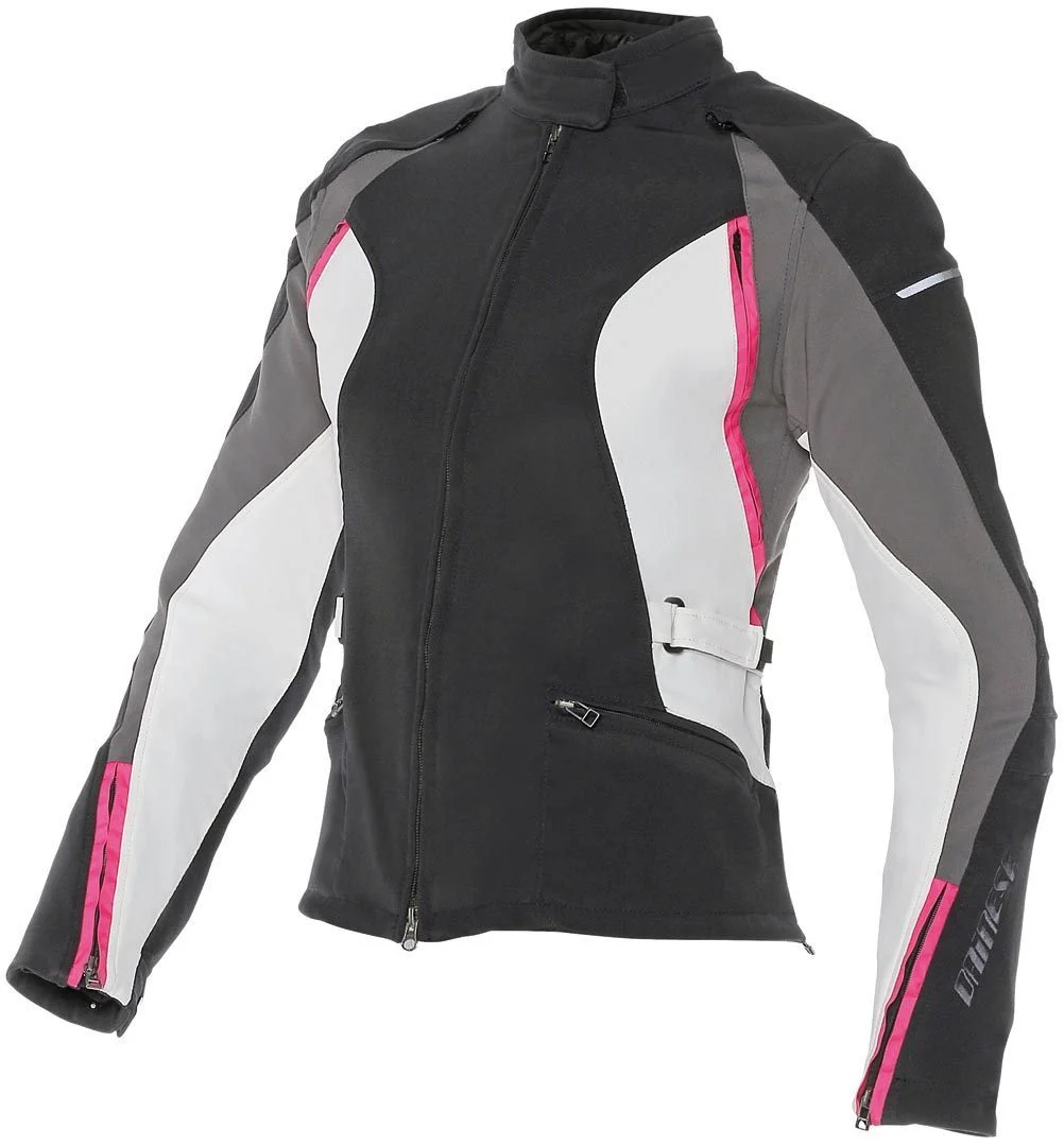 Dainese Arya Tex Ladies Motorcycle Textile Jacket  black/grey/pink
