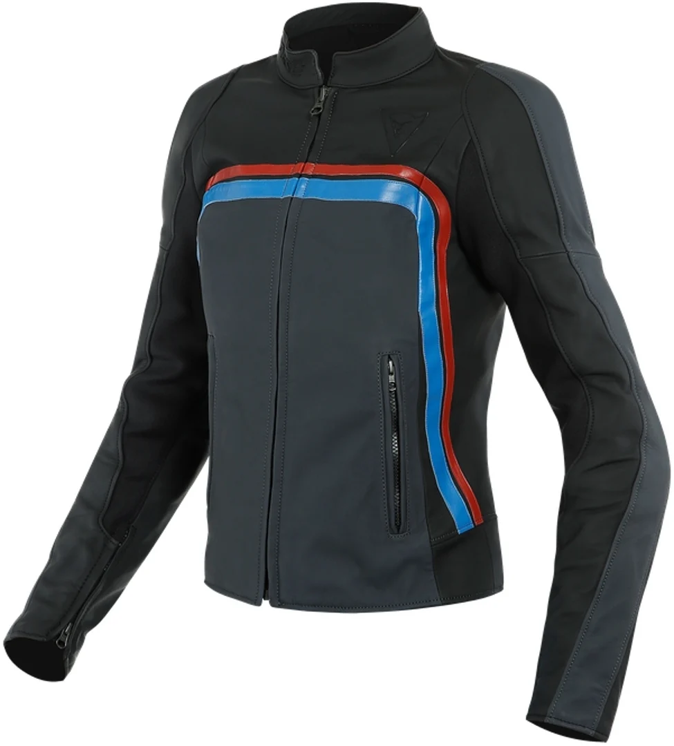 Dainese Lola 3 Ladies Motorcycle Leather Jacket  black/blue/red
