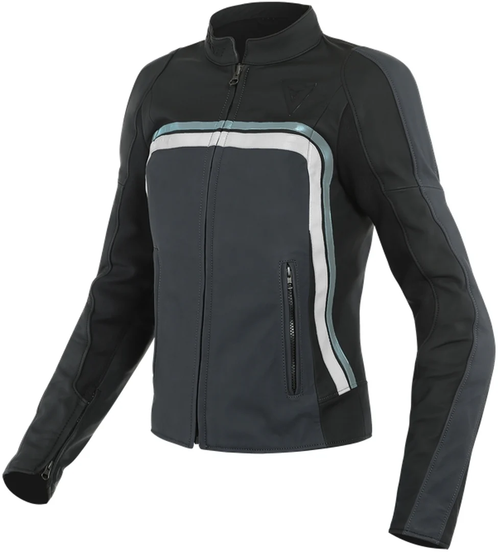 Dainese Lola 3 Ladies Motorcycle Leather Jacket  black/grey/white