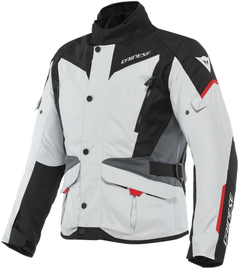 Dainese Tempest 3 D-Dry Motorcycle Textile Jacket  light grey/black/red