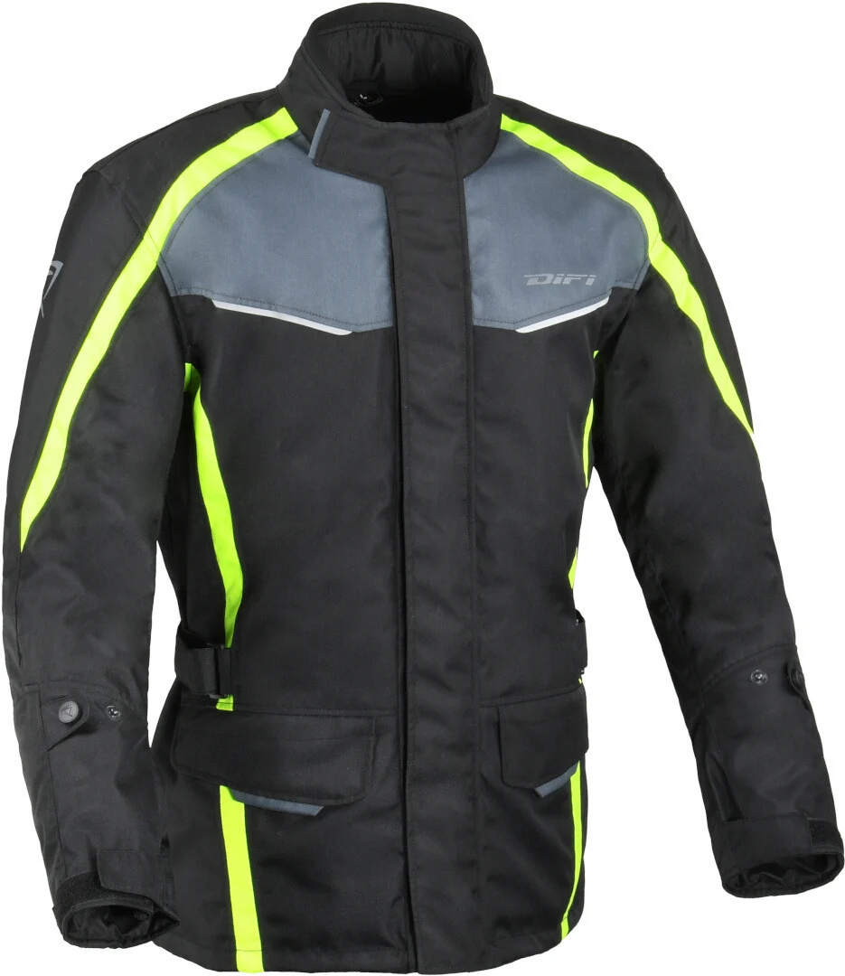 DIFI Cage Aerotex waterproof Motorcycle Textile Jacket  black/yellow
