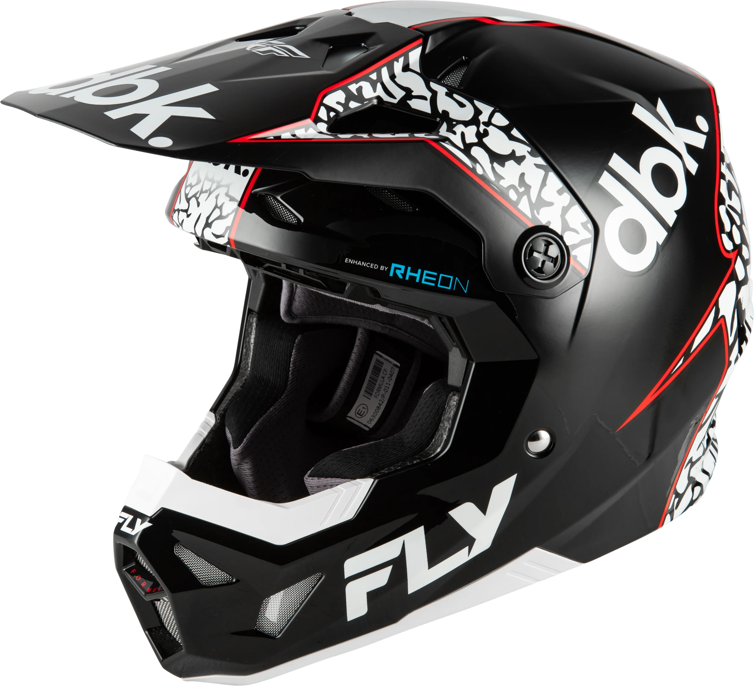 FLY RACING Formula CP DBK Helmet - Black/White Red 2026
