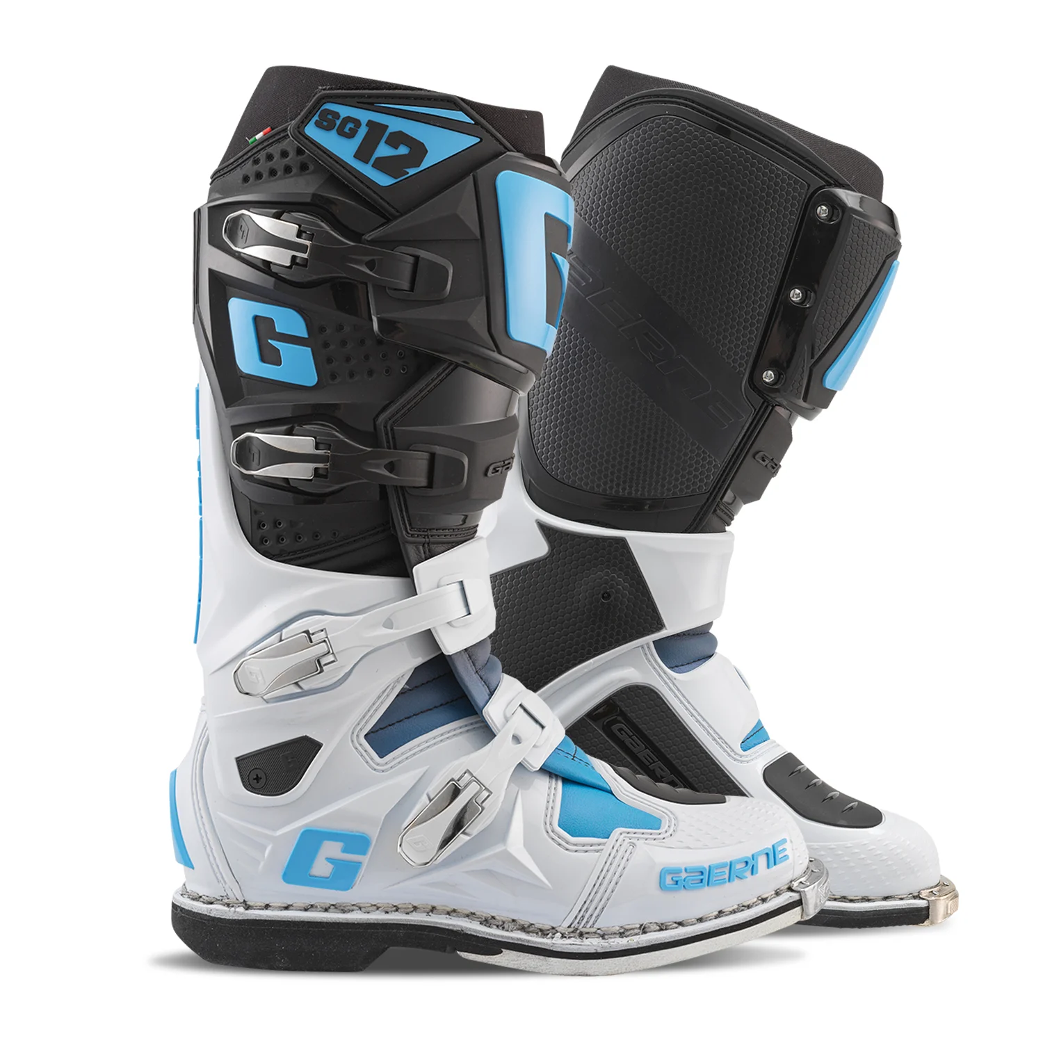GAERNE SG-12 LE Boots - Blk/Wht/Carolina Blue