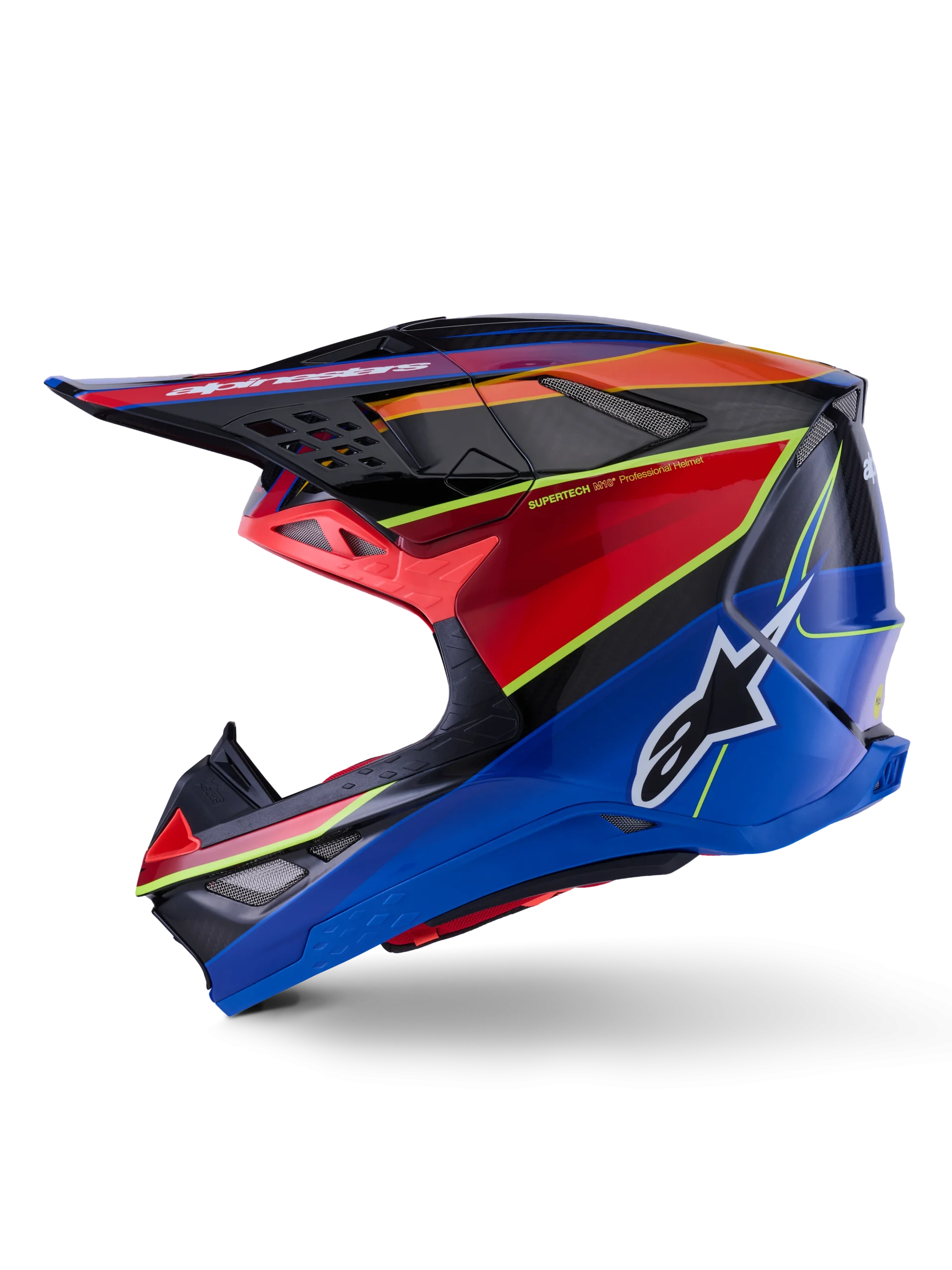 ALPINESTARS Supertech S-M10 Era Helmet - Blu/Rd/Ylw Fluo