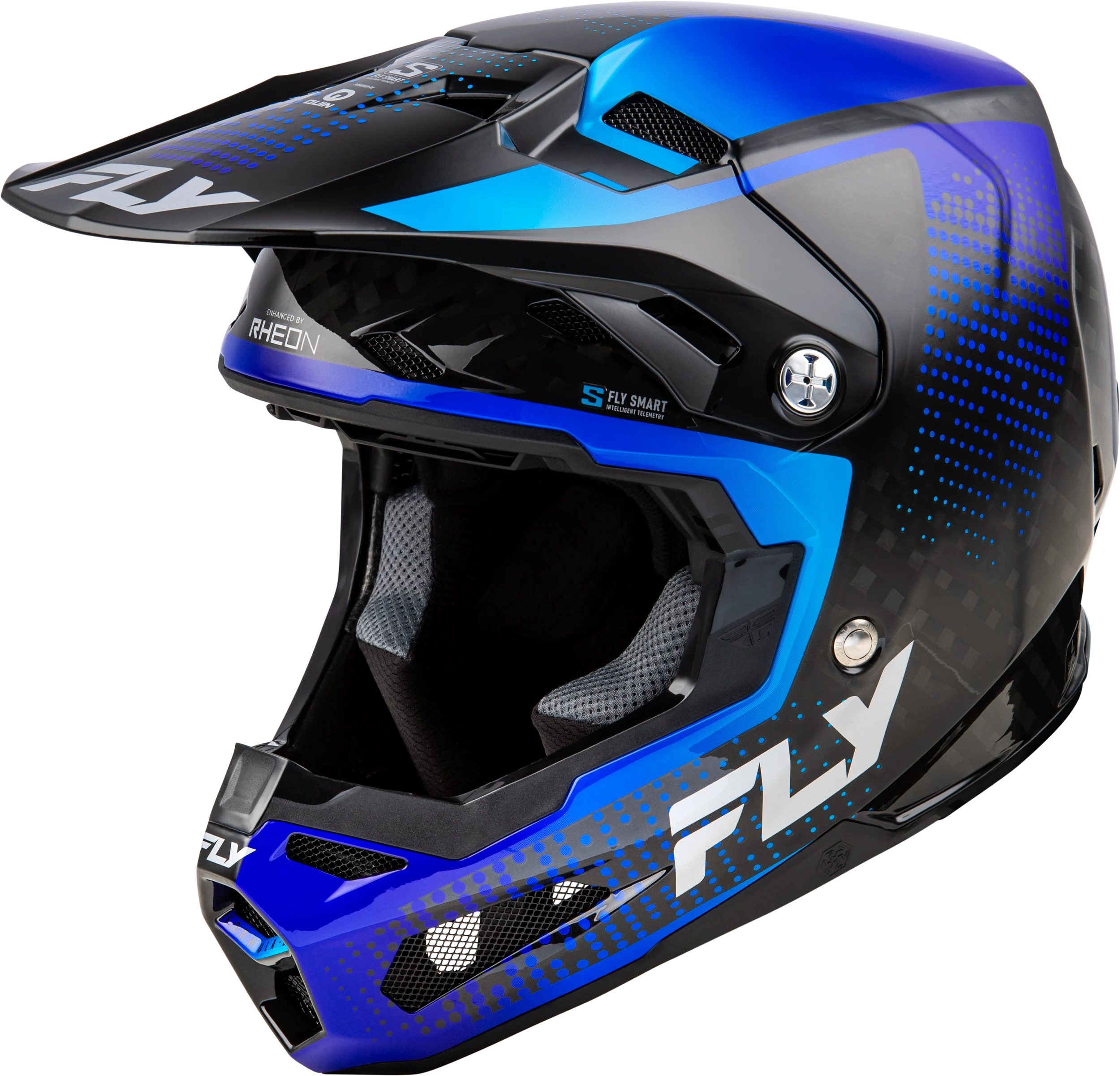 FLY RACING Formula S Carbon Protocol - black carbon/blue
